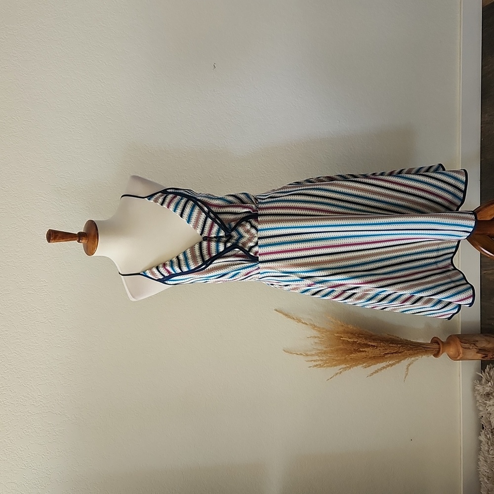 Anthropologie Girls From Savoy Striped Midi Dress